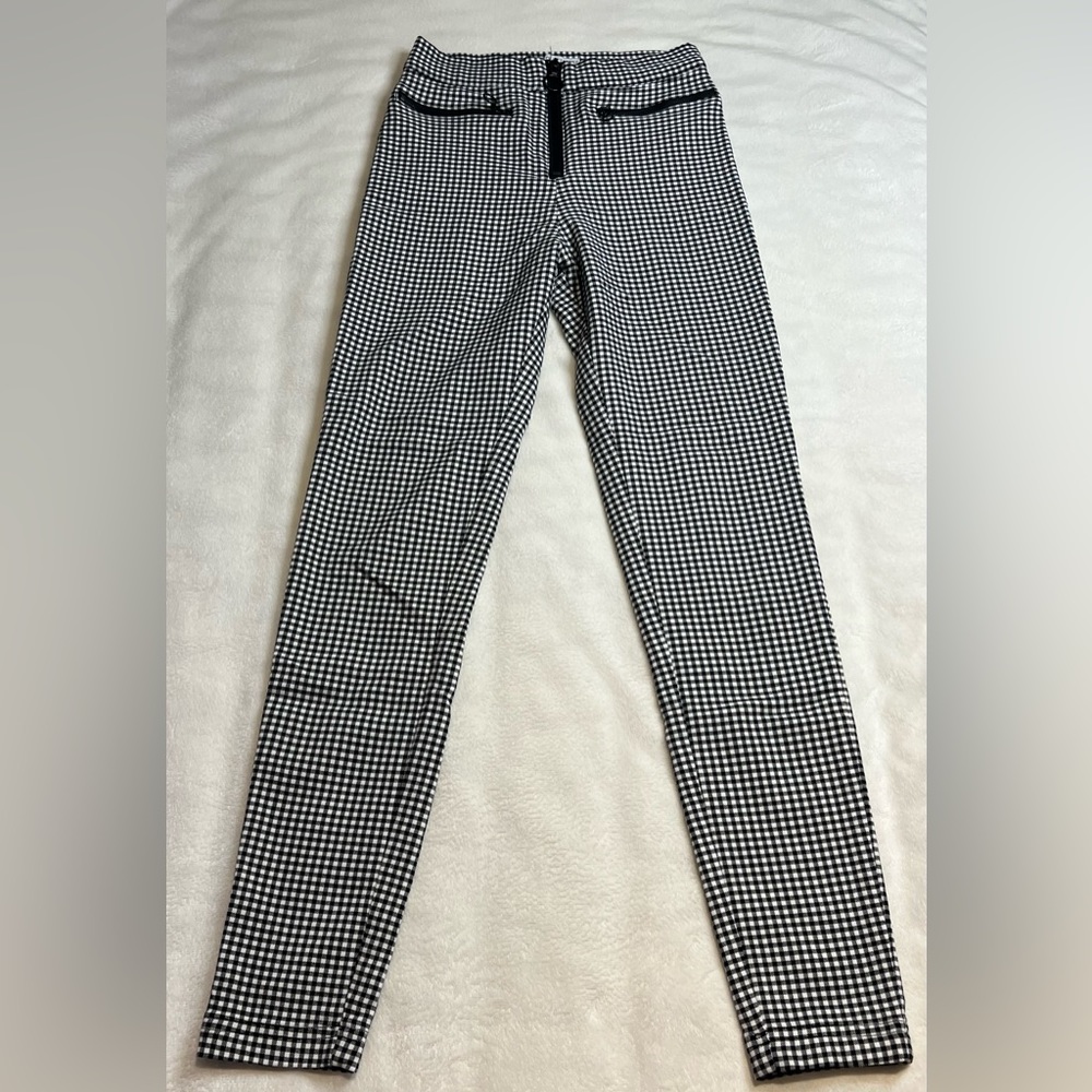 Urban Outfitters Black and White Zip Front Pant Size 0 - Picture 5 of 10